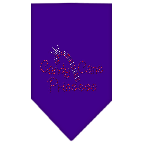 Candy Cane Princess Rhinestone Bandana Purple Large